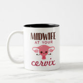 Verloskundige bij uw Cervix Midwives Midwifery Tweekleurige Koffiemok (Links)