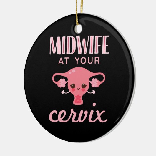 Verloskundige bij uw cervix verloskundigen verlosk keramisch ornament (Links)