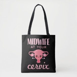 Verloskundige bij uw cervix verloskundigen verlosk tote bag