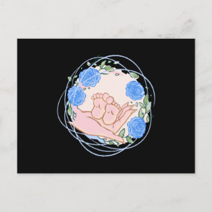 Verloskundige Cadeau Bedankt Hand Met Babyvoetjes Briefkaart