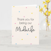 Verloskundige dank u kaart (Gele Bloem)