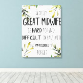 Verloskundige Doula Kantoor Hartelijk dank voor uw Canvas Afdruk (Insitu (Houten vloer))