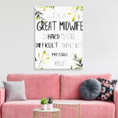 Verloskundige Doula Kantoor Hartelijk dank voor uw Canvas Afdruk (Insitu (Woonkamer))