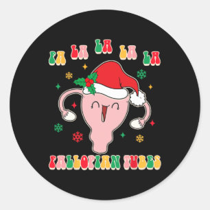 Verloskundige Doula Kerstmis Fa La La La La Missta Ronde Sticker