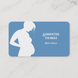 Verloskundige Doula Lactatie Blauw Visitekaartje