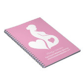 Verloskundige Doula Mooie Zwangerschap Custom Pink Notitieboek (Rechterzijde)