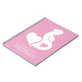 Verloskundige Doula Mooie Zwangerschap Custom Pink Notitieboek (Linkerzijde)