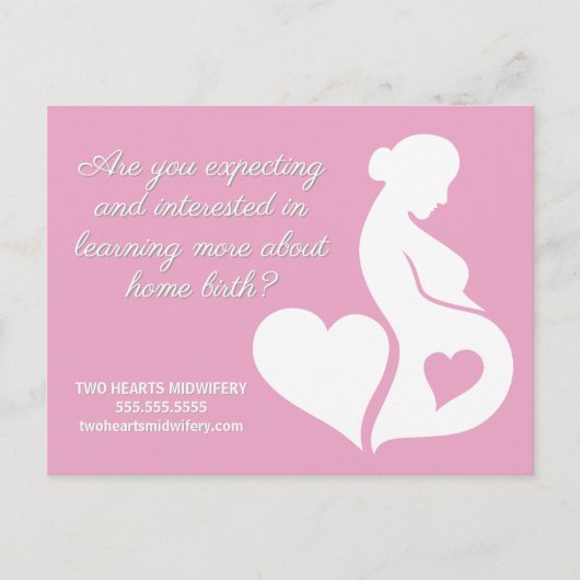 Verloskundige Doula Mooie Zwangerschap Zakelijk Ro Briefkaart (Voorkant)