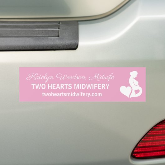 Verloskundige Doula Mooie Zwangerschap Zakelijk Ro Bumpersticker (Op auto)