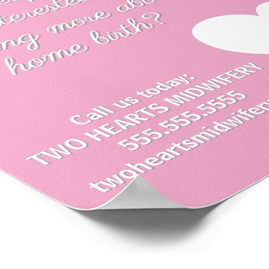 Verloskundige Doula Mooie Zwangerschap Zakelijk Ro Poster (Hoek)