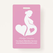 Verloskundige Doula Pink Zwangerschap Ziekenhuis I Badge (Voorkant)