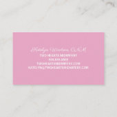 Verloskundige Doula Roze Zwangerschap Silhouet QR  Visitekaartje (Achterkant)