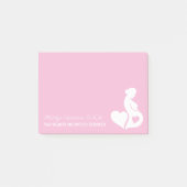 Verloskundige Doula Zwangere Vrouw  Roze Aangepast Post-it® Notes (Voorkant)