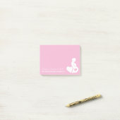 Verloskundige Doula Zwangere Vrouw  Roze Aangepast Post-it® Notes (Op bureau)
