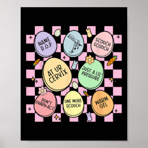 Verloskundige eieren Bunny Gynaecoloog Obgyn Nurse Poster