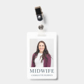 Verloskundige foto badge (Voorzijde met clip)