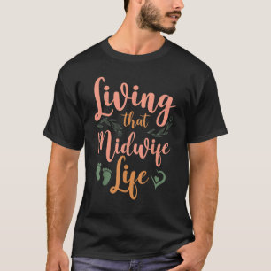 Verloskundige geboortewerker die in de verloskundi t-shirt