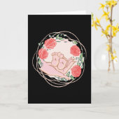 Verloskundige Gift Dank je wel, hand maar met Baby Kaart (Gele Bloem)