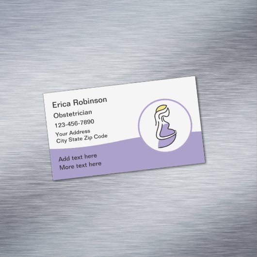 Verloskundige gynaecoloog Modern Magnetisch Visitekaartje (Voorbeeld)