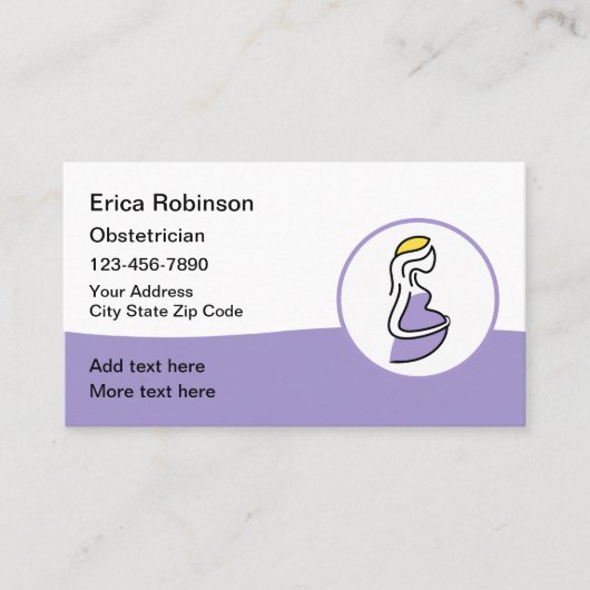Verloskundige Gynaecoloog Moderne Visitekaartjes (Voorkant)