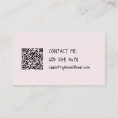 Verloskundige Handschrift Getrokken Baby Minimalis Visitekaartje (Achterkant)