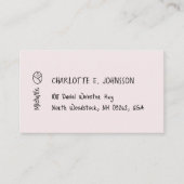 Verloskundige Handschrift Getrokken Baby Minimalis Visitekaartje (Voorkant)