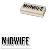 Verloskundige in lettertype rubberstempel (Gestempeld)