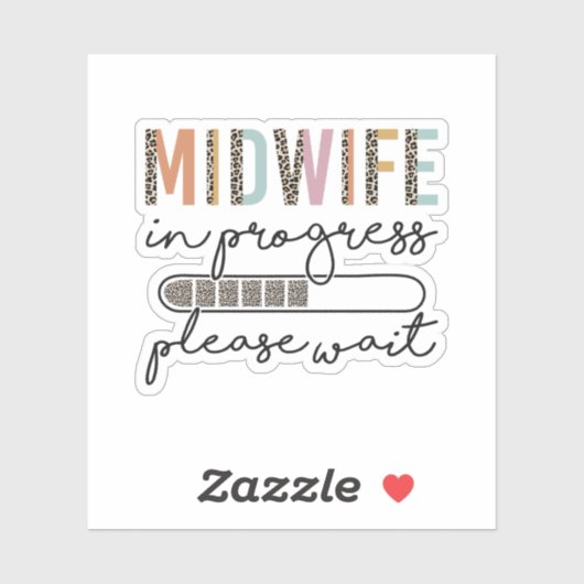 Verloskundige in uitvoering Verloskundige Student  Sticker (Vel)