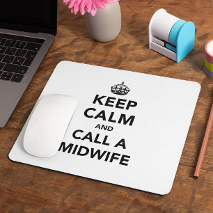 Verloskundige Kantoor Keep Calm Kroon Grapje Muismat