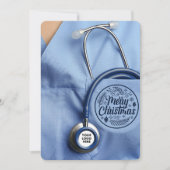 Verloskundige Medische Stethoscoop Aangepaste Logo Feestdagenkaart (Voorkant)