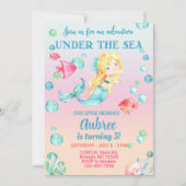 Verloskundige meisjesverjaardagsuitnodiging, onder kaart (Voorkant)