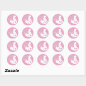 Verloskundige Mooie Zwangerschap Zakelijk Roze Ronde Sticker (Vel)