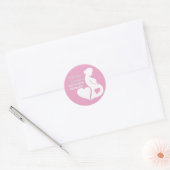 Verloskundige Mooie Zwangerschap Zakelijk Roze Ronde Sticker (Envelop)