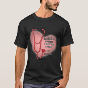 Verloskundige Nurse Red Heart t-shirt
