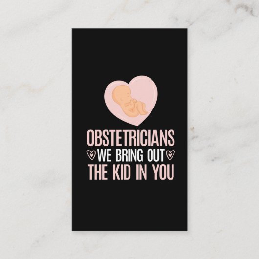 Verloskundige Obstetricia Obgyn Cute Baby Doula Visitekaartje (Voorkant)