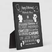 verloskundige pensioengift voor baas, lange dienst fotoplaat (Zijkant)