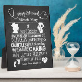 verloskundige pensioengift voor baas, lange dienst fotoplaat (Zijkant)