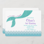 Verloskundige verjaardagsuitnodiging, blauwgroen a kaart (Voorkant / Achterkant)