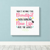 Verloskundige Verloskundigen Doula Obstetricier Mi Canvas Afdruk (Insitu (Houten vloer))