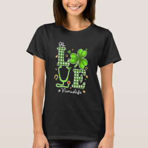 Verloskundige verpleegster St. Patrick's Day Liefd T-shirt