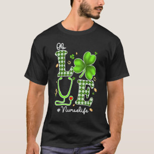 Verloskundige verpleegster St. Patrick's Day Liefd T-shirt