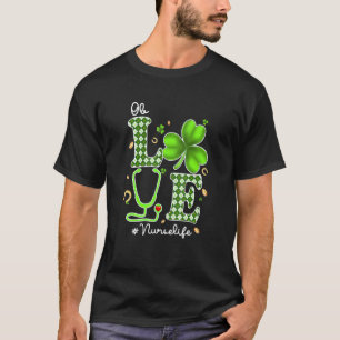 Verloskundige verpleegster St. Patrick's Day Liefd T-shirt