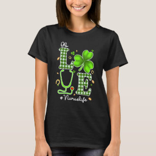 Verloskundige verpleegster St. Patrick's Day Liefd T-shirt