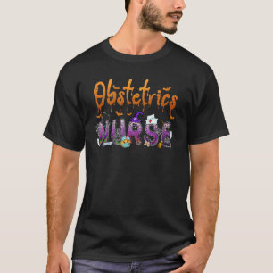 Verloskundige Verpleegster Vintage Griezelen Hallo T-shirt
