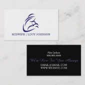 Verloskundige verzorging verpleegkundige gezondhei visitekaartje (Voorkant / Achterkant)