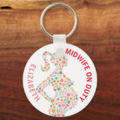 Verloskundige voor persoonlijk gebruik sleutelhanger (Voorkant)