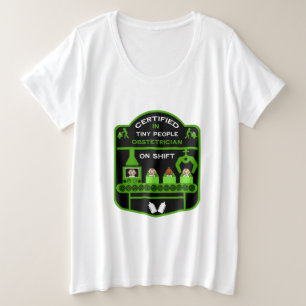 Verloskundige waardering en dank u geschenk grote maat t-shirt