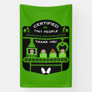 Verloskundige waardering en dank u geschenk spandoek