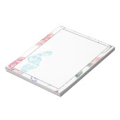 Verloskundige | Waterverf Roos grens Notitieblok (Linkerzijde)