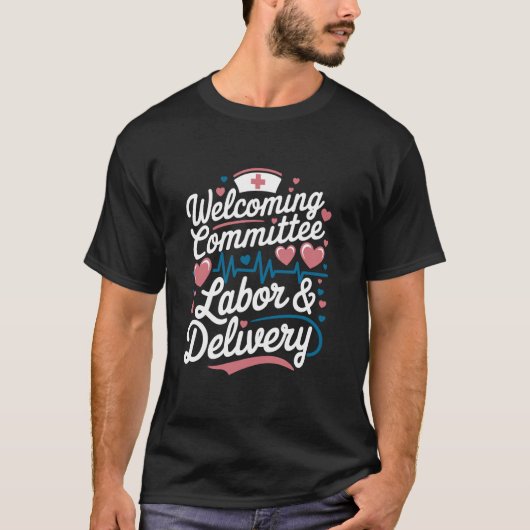 Verloskundige Welkom Comité L & D T-shirt (Voorkant)